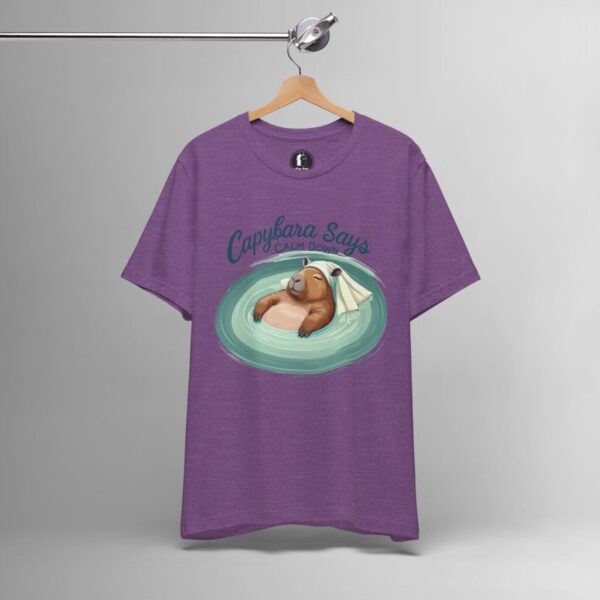 Capybara Says Calm Down – Funny Animal Zen, Anxiety Humor Tee - Image 6