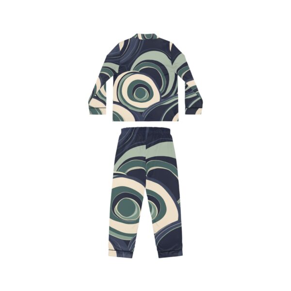 Satin Pajamas with Weighted Whirl Design - Image 3