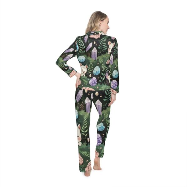 Satin Pajamas with Overstim Retreat Pattern - Image 4