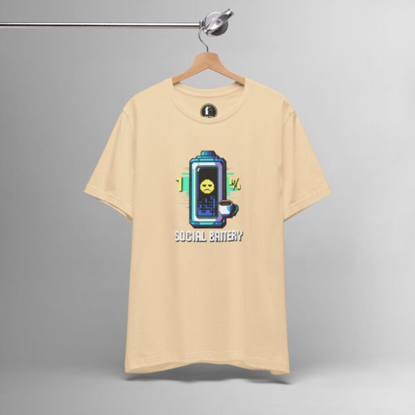 Social Battery 1% – Introvert, Mental Health Awareness Tee - Image 3