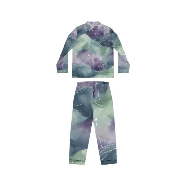 Satin Pajamas with Neurodreamscape Pattern - Image 3
