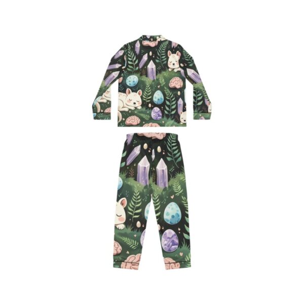 Satin Pajamas with Overstim Retreat Pattern - Image 3