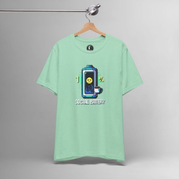 Social Battery 1% – Introvert, Mental Health Awareness Tee - Image 4