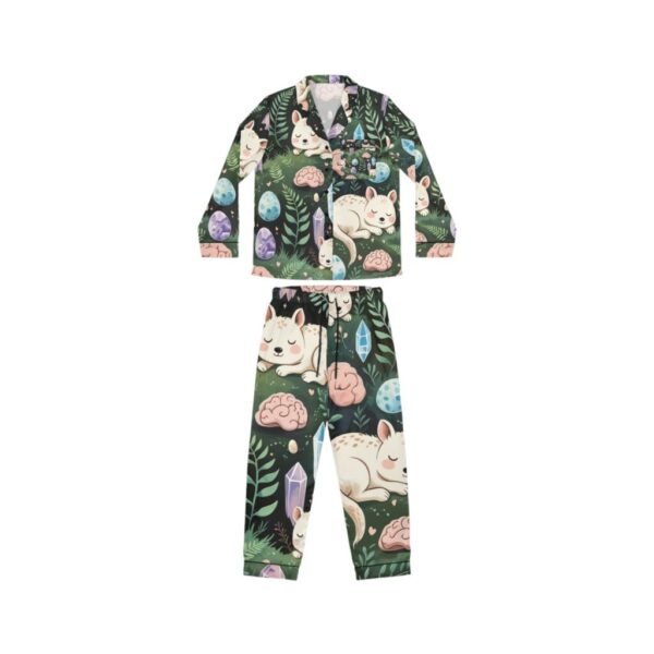 Satin Pajamas with Overstim Retreat Pattern - Image 2