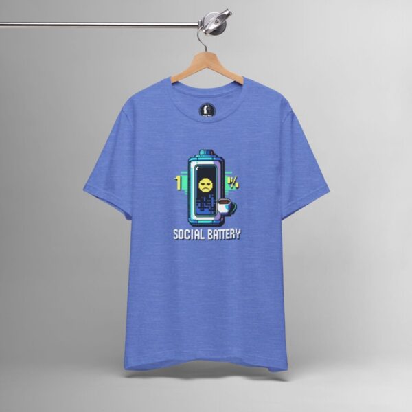 Social Battery 1% – Introvert, Mental Health Awareness Tee - Image 5