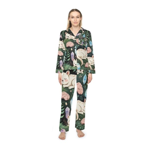 Satin Pajamas with Overstim Retreat Pattern