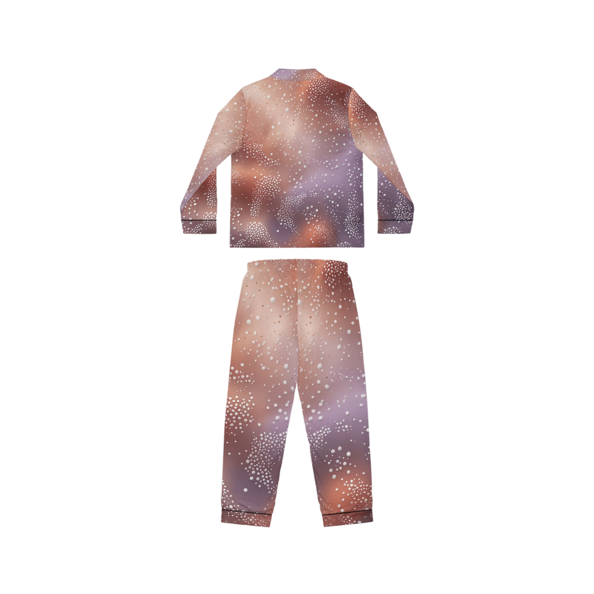 Satin Pajamas with Microcosm Dots Design - Image 3