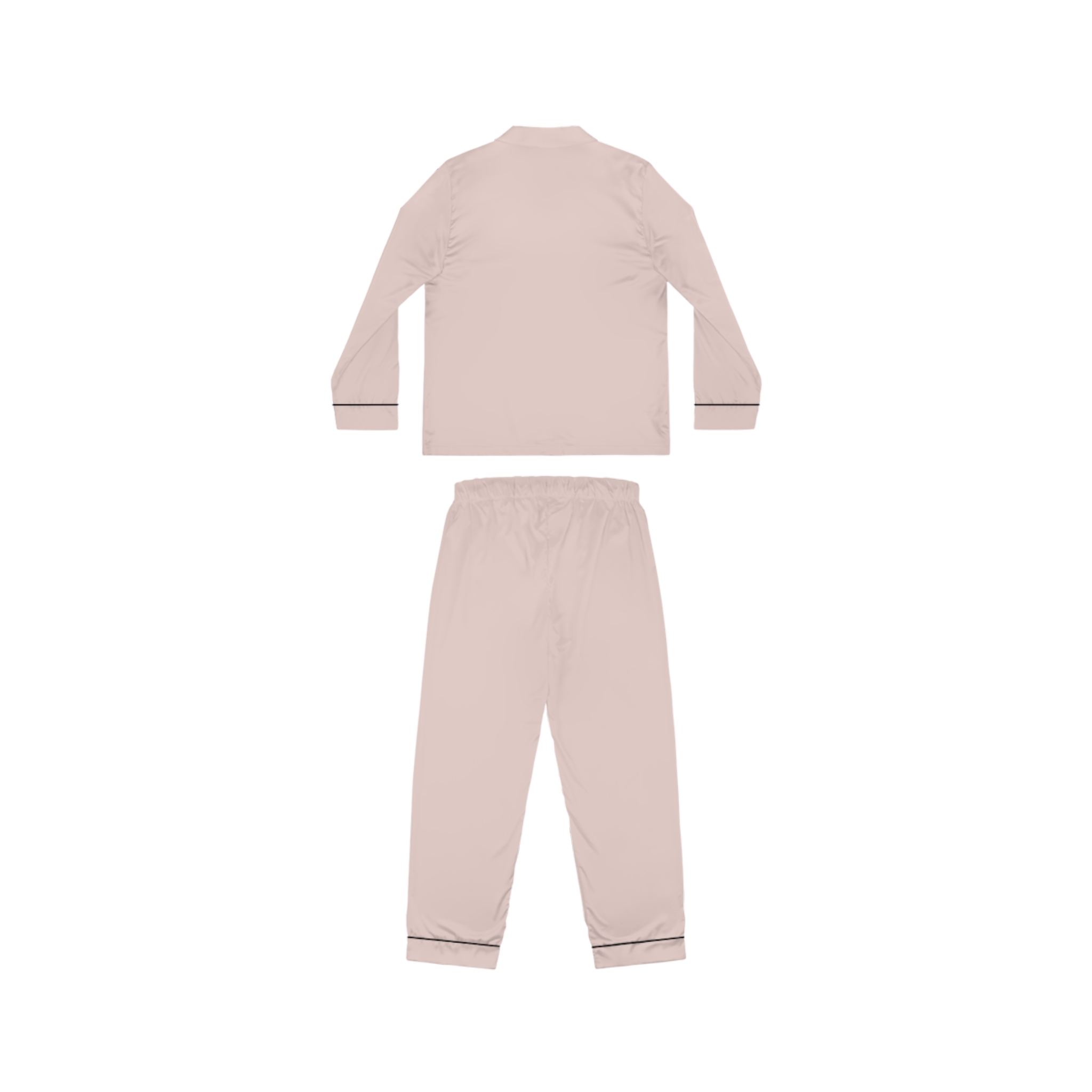 Women's Satin Pajama Set - Luxury Dusty Pink Silk-Like Loungewear - Image 5